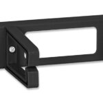 Pannello Passacavi 4 Anelli in Plastica Lunghi 3 Fori 1U Nero