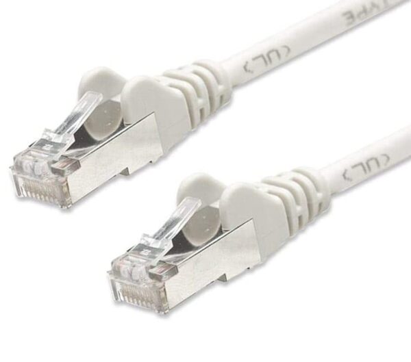 Cavo di rete Patch in Rame Schermato Cat. 5e Bianco F/UTP 1 m