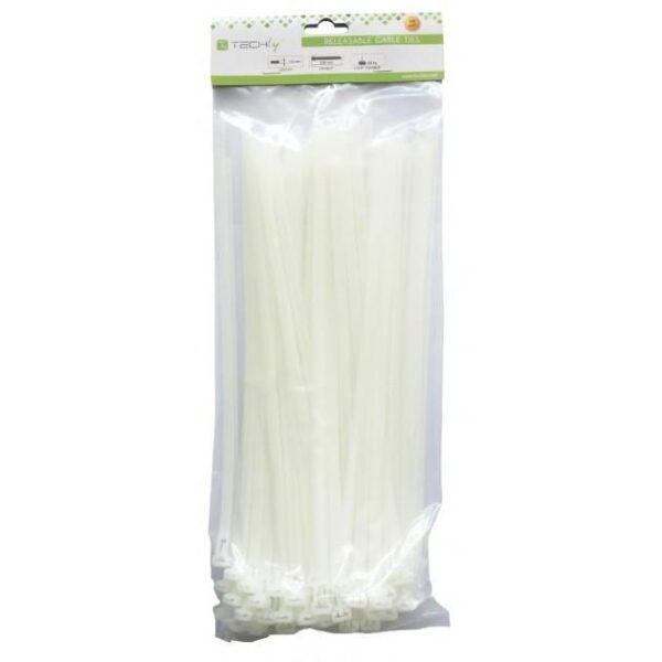 Fascette Fermacavi 200x4,8mm con Targhetta 13x28mm 100 pz Bianco - immagine 2