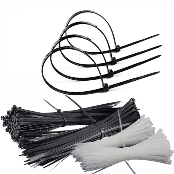 Fascette Fermacavi Autobloccanti 370x3,6mm in Nylon 100pz Bianco - immagine 8