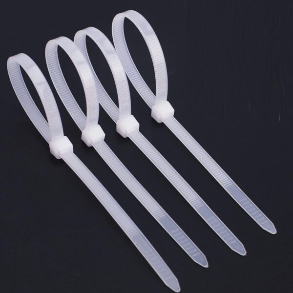 Fascette Fermacavi Autobloccanti 370x3,6mm in Nylon 100pz Bianco - immagine 5