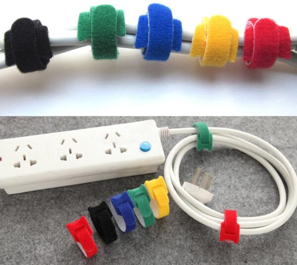 Fascette Fermacavo Multicolor in Feltro Adesivo Set da 10pz - immagine 7