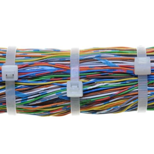 Fascette Fermacavi Autobloccanti 370x3,6mm in Nylon 100pz Bianco - immagine 7