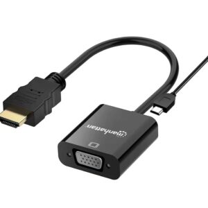 Cavo Convertitore HDMI a VGA con MicroUsb 30cm Nero