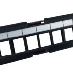 Pannello Frontale Adattatore 6 Posti RJ45 Keystone UTP per Pannello Patch