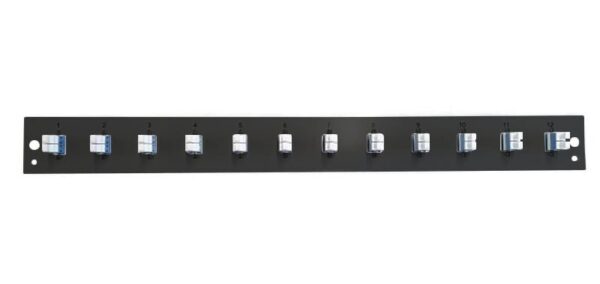 Pannello Frontale per Cassetto Ottico 1U 12 LC Duplex OS2 Nero