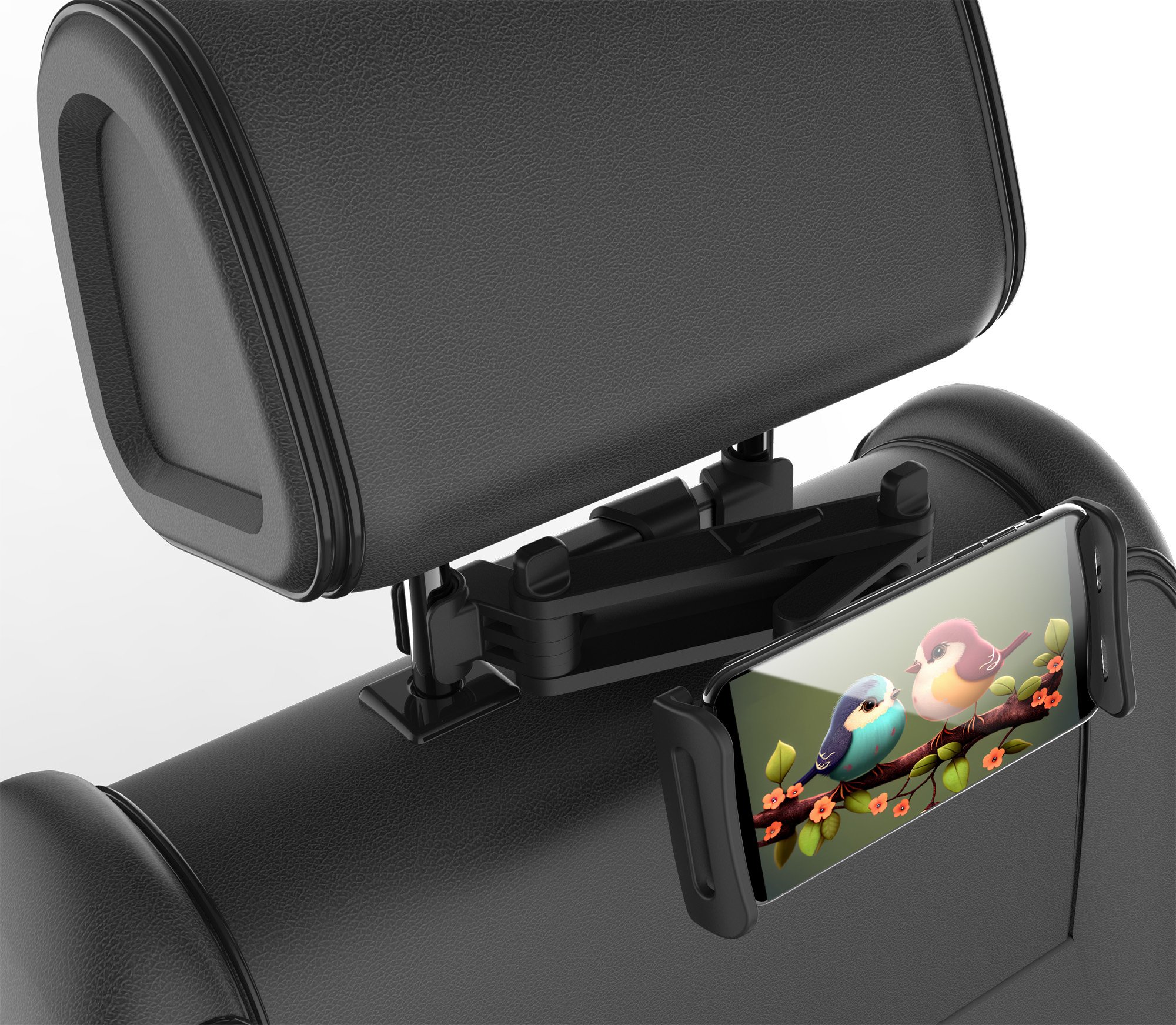 Supporto Tablet Smartphone Estensibile per Poggiatesta auto Rotazione 360°