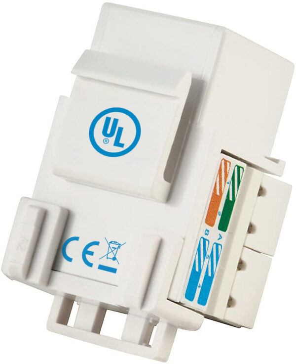 Frutto Keystone RJ45 Cat.5E UTP IDC 90° Bianco - immagine 8