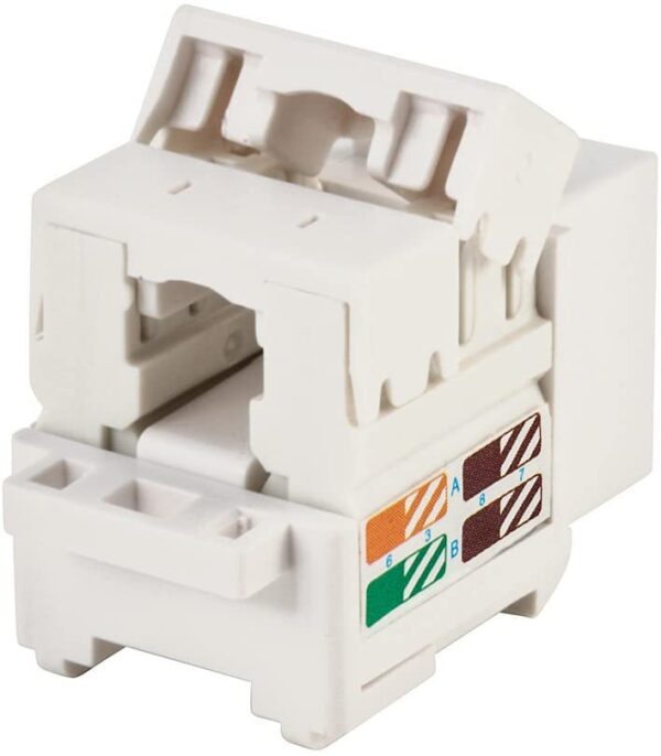Frutto Keystone RJ45 Cat.5E UTP IDC 90° Bianco - immagine 4