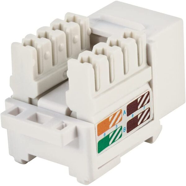 Frutto Keystone RJ45 Cat.5E UTP IDC 90° Bianco - immagine 3