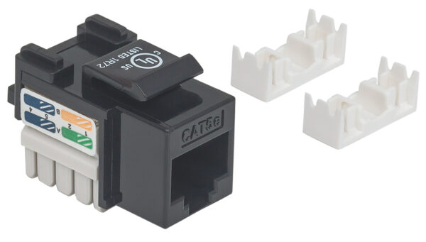 Frutto Keystone RJ45 Cat.5E UTP IDC 90° Nero - immagine 2