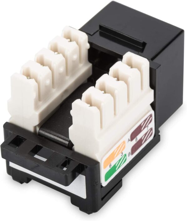Frutto Keystone RJ45 Cat.5E UTP IDC 90° Nero - immagine 3