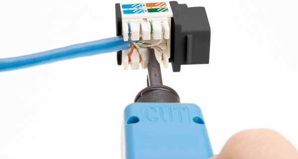 Frutto Keystone RJ45 Cat.5E UTP IDC 90° Nero - immagine 6