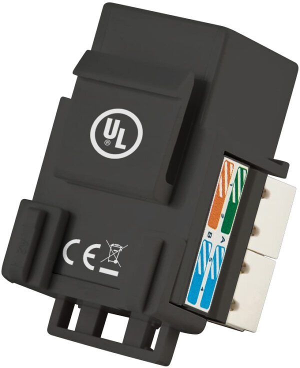 Frutto Keystone RJ45 Cat.5E UTP IDC 90° Nero - immagine 7