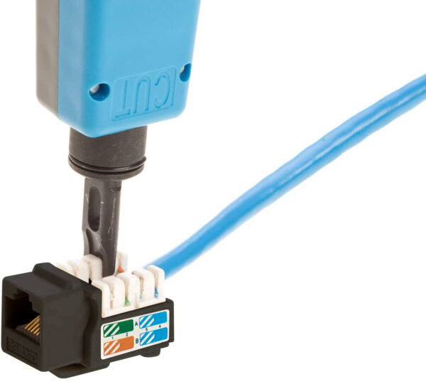 Frutto Keystone RJ45 Cat.5E UTP IDC 90° Nero - immagine 5