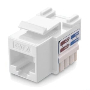 Frutto Keystone RJ45 Cat.6 UTP IDC 90° Bianco
