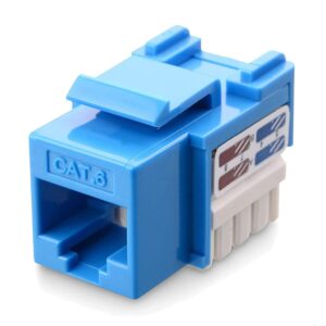 Frutto Keystone RJ45 Cat.6 UTP IDC 90° Blu
