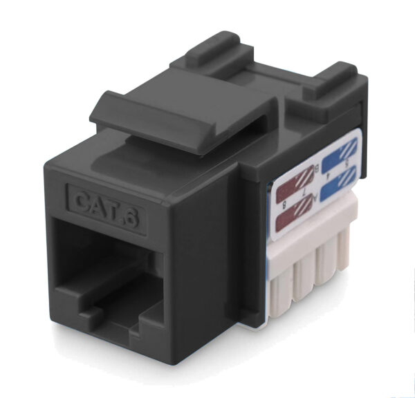 Frutto Keystone RJ45 Cat.6 UTP IDC 90° Nero - immagine 6