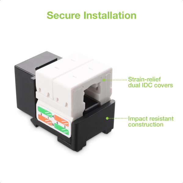 Frutto Keystone RJ45 Cat.6 UTP IDC 90° Nero - immagine 3