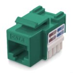 Frutto Keystone RJ45 Cat.6 UTP IDC 90° Verde