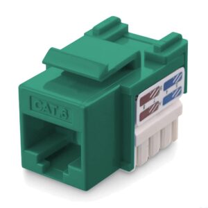 Frutto Keystone RJ45 Cat.6 UTP IDC 90° Verde