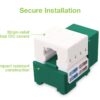 Frutto Keystone RJ45 Cat.6 UTP IDC 90° Verde - immagine 3