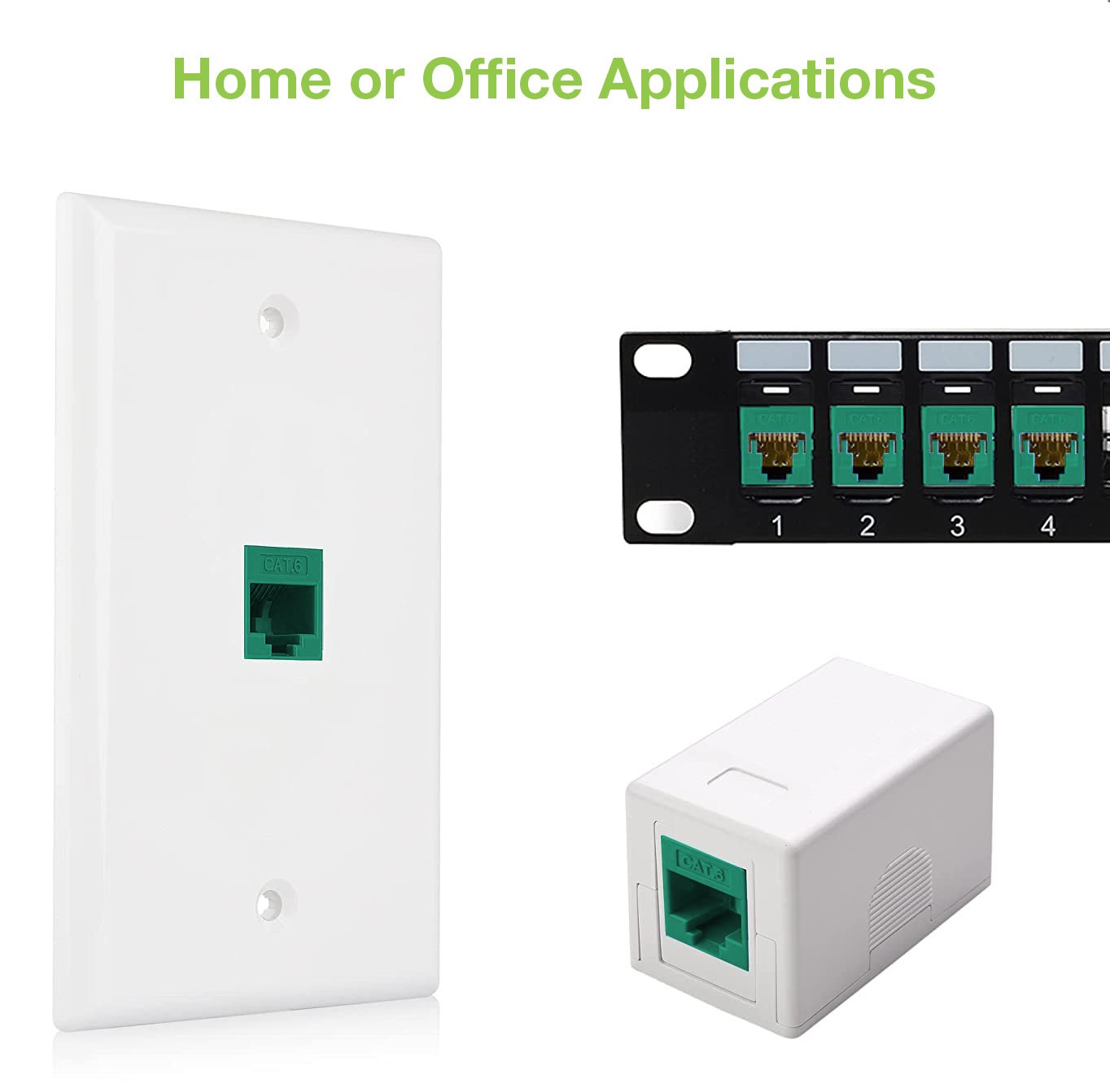 Frutto Keystone RJ45 Cat.6 UTP IDC 90° Verde - immagine 4