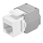 Frutto Keystone RJ45 Cat.6A UTP Tool-Free Bianco Grigio