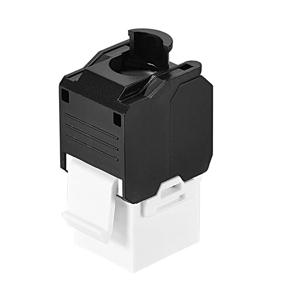 Frutto Keystone RJ45 Cat.6A UTP Tool-Free Bianco Nero - immagine 4