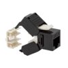 Frutto Keystone RJ45 UTP Cat.6 Tooless Nero - immagine 4