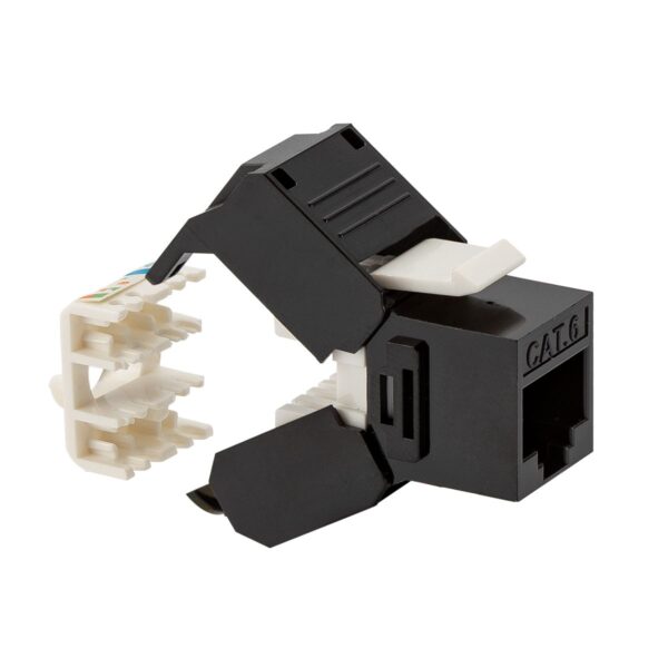 Frutto Keystone RJ45 UTP Cat.6 Tooless Nero - immagine 4