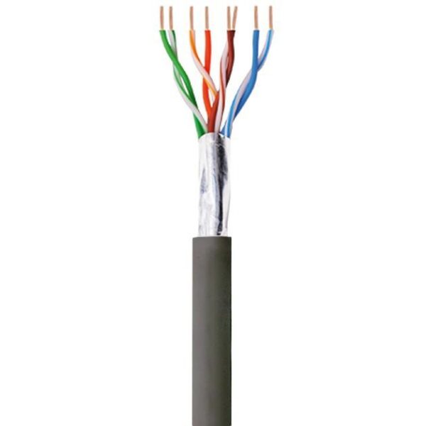 Matassa F/UTP Cavo Cat.5E CCA 100m Rigido da Esterno Nero - immagine 2