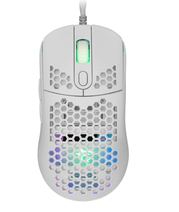 Gaming Mouse Galahad RGB 6400 6D dpi bianco