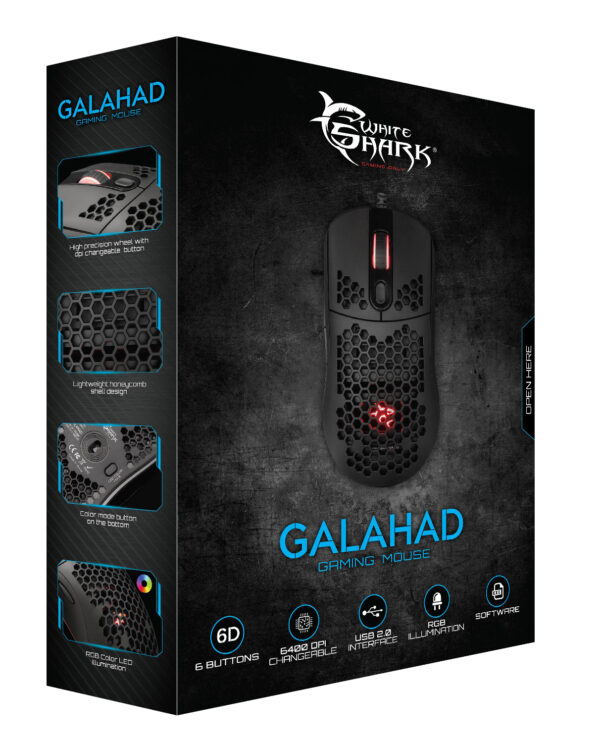 Gaming Mouse Galahad RGB 6D 6400 dpi nero - immagine 2
