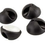 Gommini Fermacavo Adesivi da Scrivania Nero