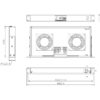 Gruppo 2 Ventole 1U per Rack 19'' con Termostato LED Nero - immagine 4