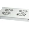 Gruppo 4 Ventole 1U per Rack 19'' con Termostato LED Grigio - immagine 2