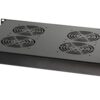 Gruppo 4 Ventole 1U per Rack 19'' con Termostato LED Nero - immagine 2