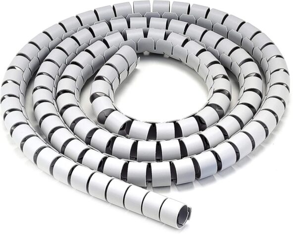 Guaina Raccoglicavi Diametro 20mm a Spirale 30m Grigio