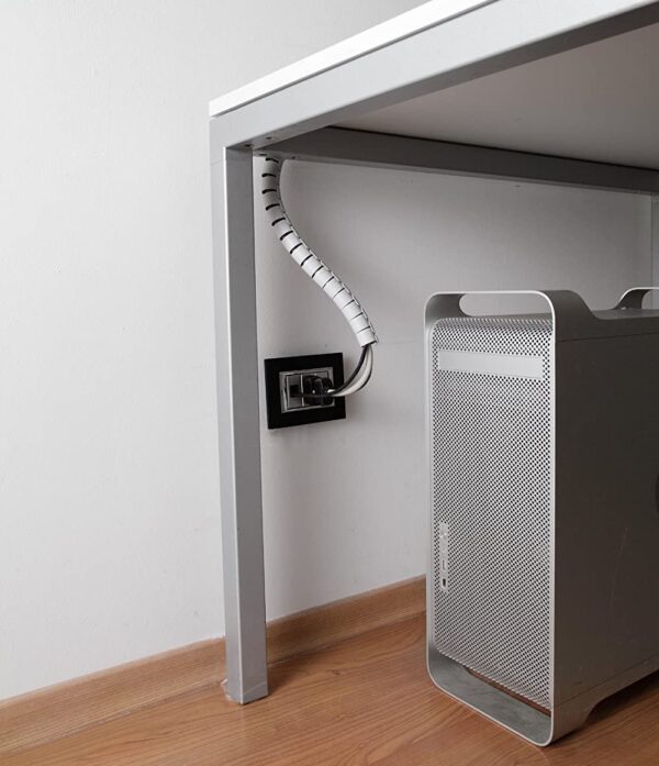 Guaina Raccoglicavi Diametro 20mm a Spirale 30m Grigio - immagine 3
