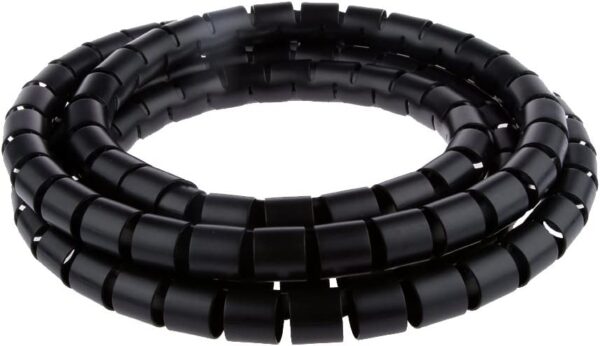 Guaina Raccoglicavi Diametro 25mm a Spirale 20m Nero - immagine 2