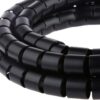 Guaina Raccoglicavi Diametro 25mm a Spirale 20m Nero - immagine 3