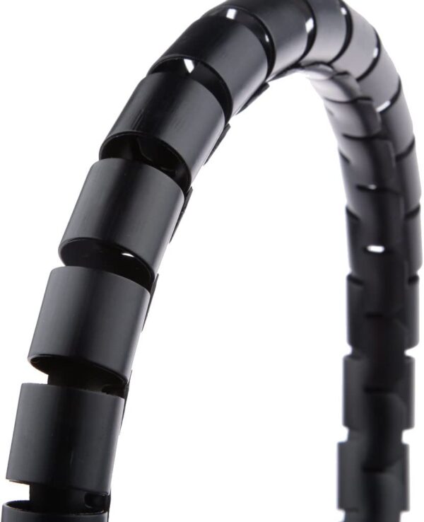 Guaina Raccoglicavi Diametro 25mm a Spirale 20m Nero - immagine 4