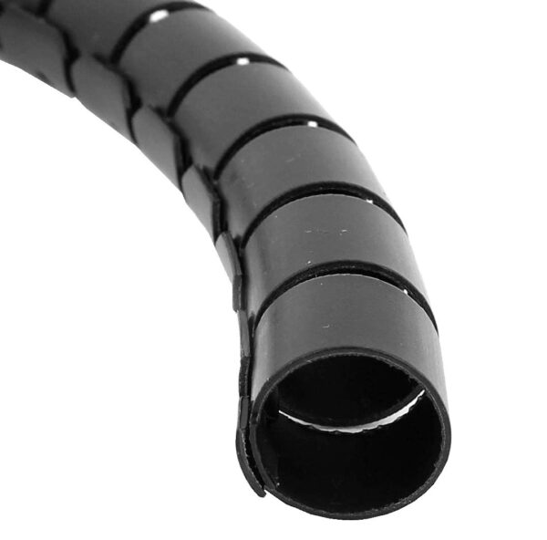 Guaina Raccoglicavi Diametro 25mm a Spirale 20m Nero - immagine 5
