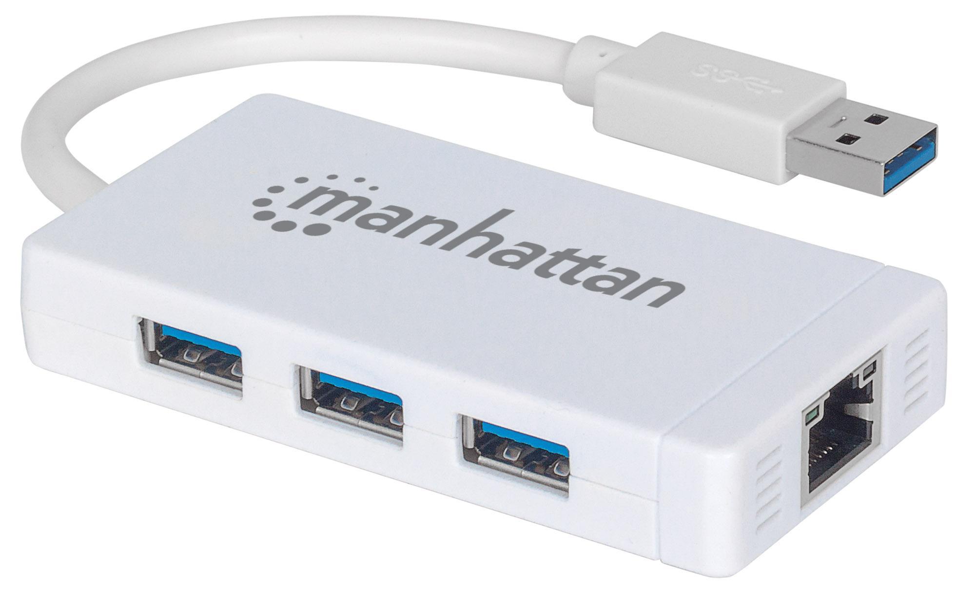 Hub 3 porte USB 3.0 con Adattatore Ethernet Gigabit