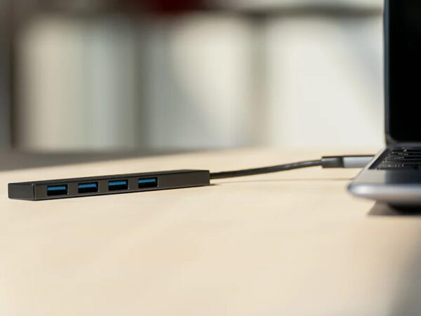 Hub USB-A 3.2 a 4 porte USB-A 5Gbps Slim in Metallo - immagine 4
