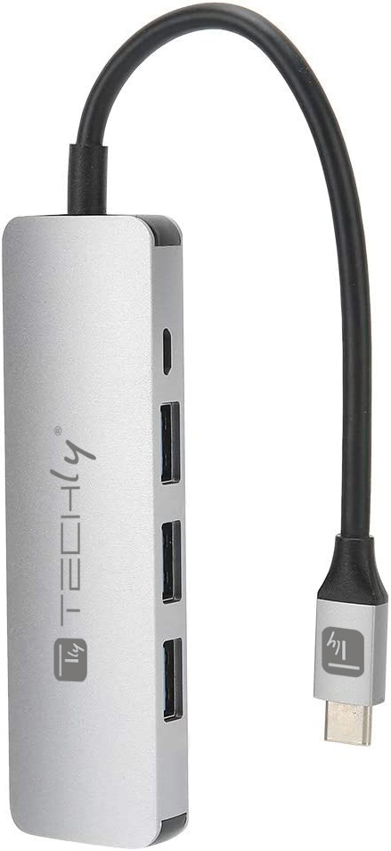 Hub USB-C™ SuperSpeed 4 Porte USB3.0 con PD, Alluminio - immagine 3
