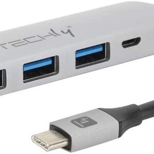 Hub USB-C™ SuperSpeed 4 Porte USB3.0 con PD, Alluminio