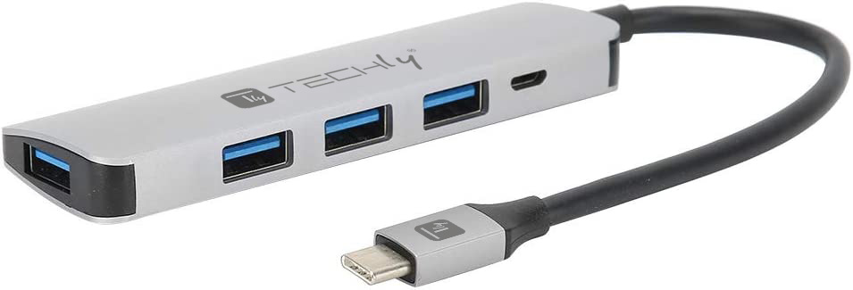 Hub USB-C™ SuperSpeed 4 Porte USB3.0 con PD, Alluminio