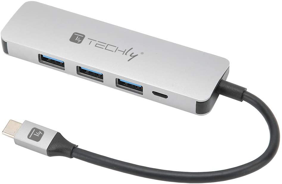 Hub USB-C™ SuperSpeed 4 Porte USB3.0 con PD, Alluminio - immagine 6